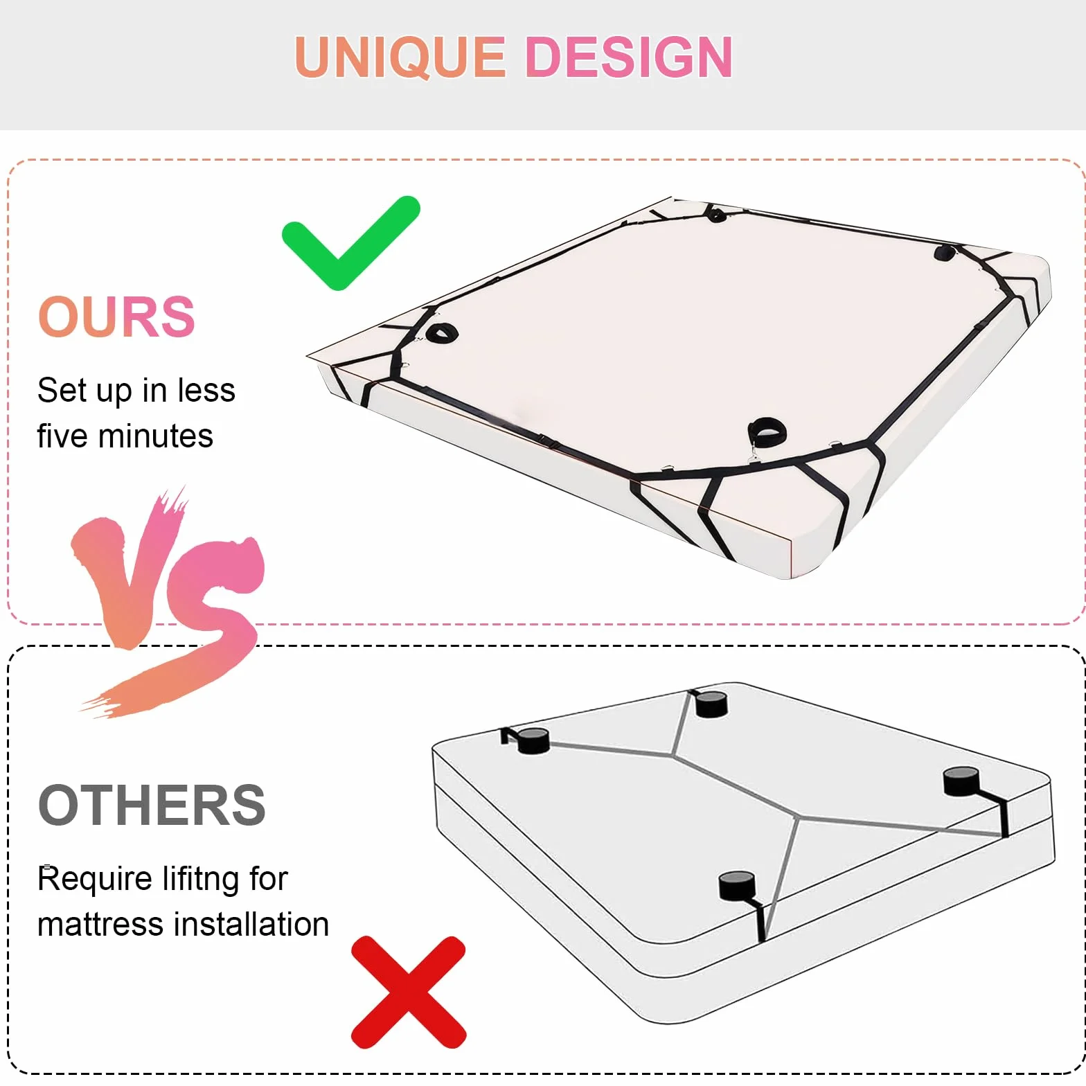 Qoosea SM Bondage Kit da Letto Regolabile con Manette e Maschera Occhi per Coppie