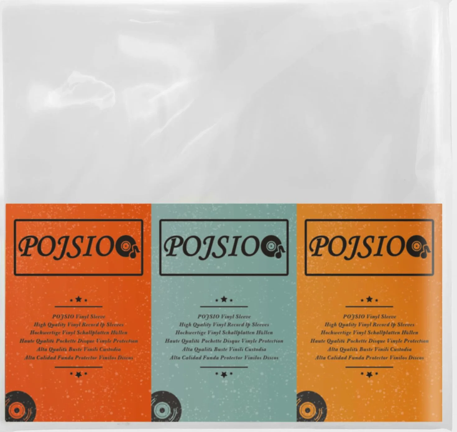 50 Pz. Buste Vinili 33 Giri Esterne, Custodia Vinili 33 Giri Trasparenti Per Singoli e Doppi LPs, Buste Vinile 33 Giri per 12 Pollici Dischi, Protezione Polipropilene Vinile Copertine Cover