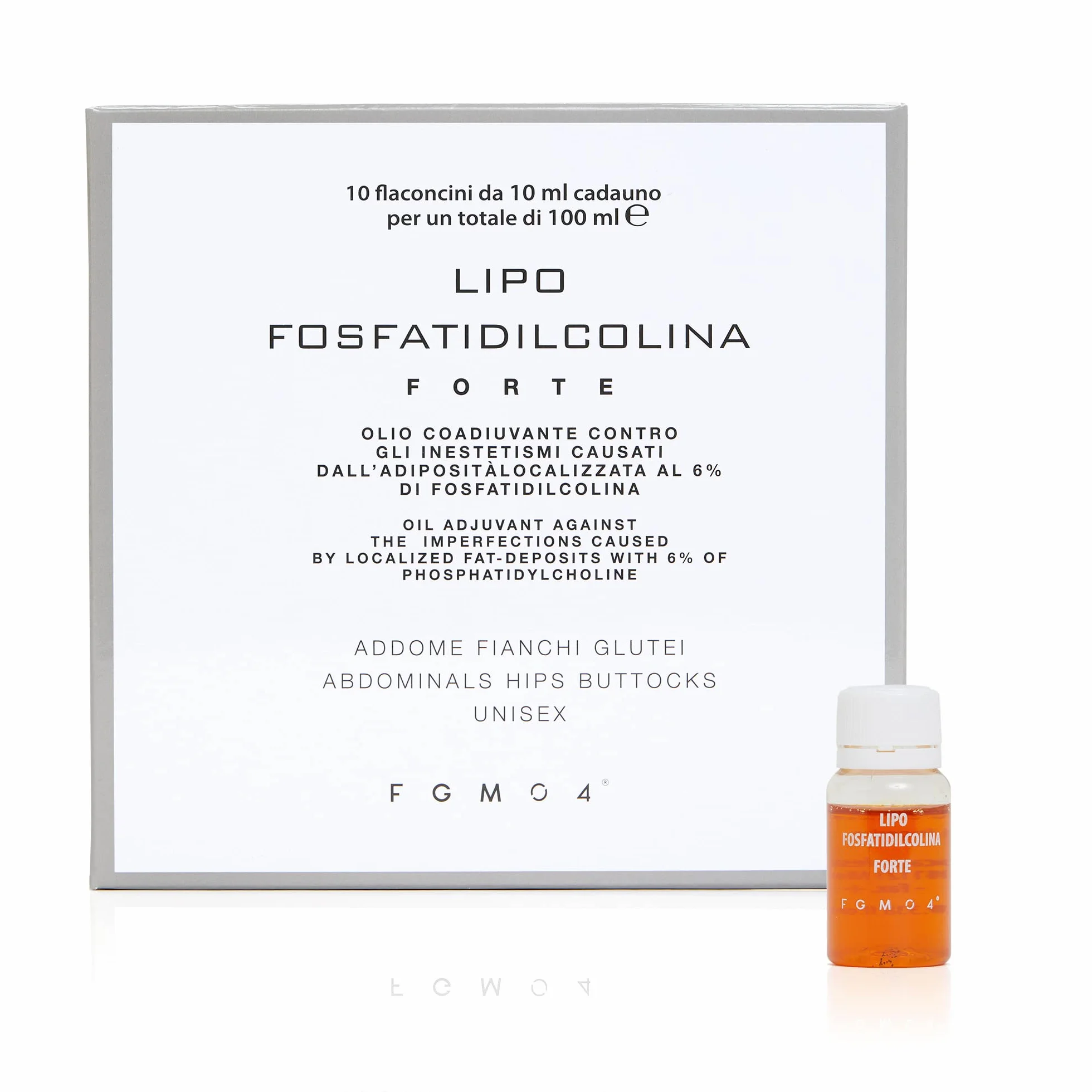 FGM04 Lipo Fosfatildilcolina Forte 10 ml Olio 10 Flaconcini Contrasta Adipe Localizzato