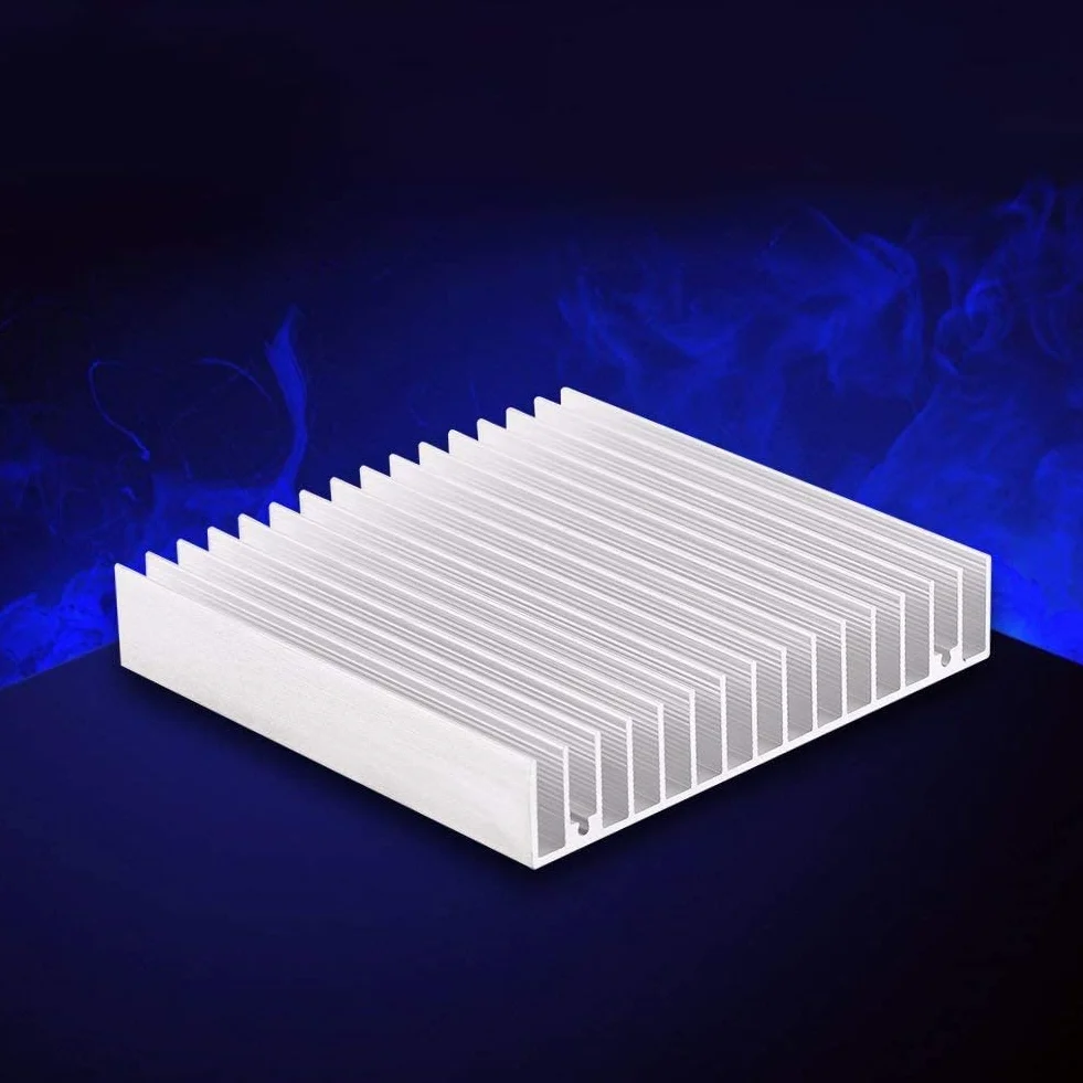 Dissipatore di calore in alluminio, 16 denti, dissipatore di calore, in alluminio, dissipatore di calore, ventola di raffreddamento, per luce LED, computer 100 x 100 x 18 mm