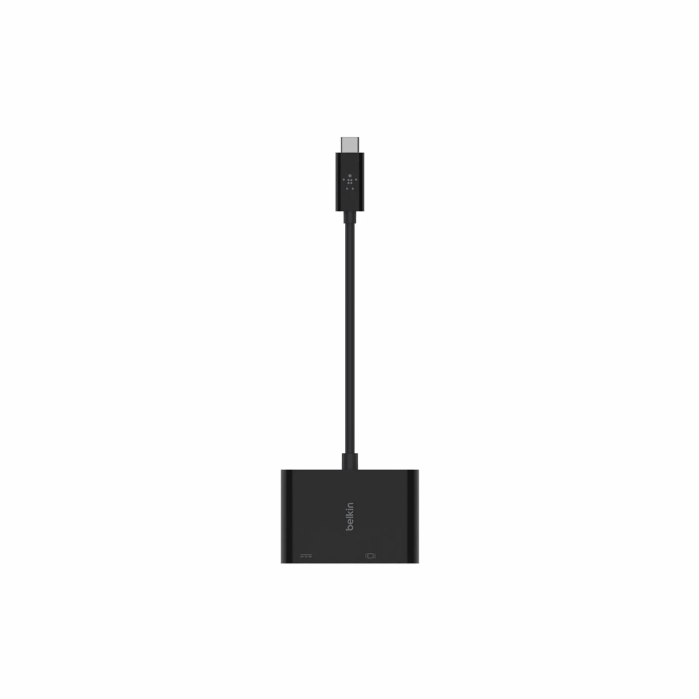 USB-C to VGA + Charge Adapter, BLK (60W PD)