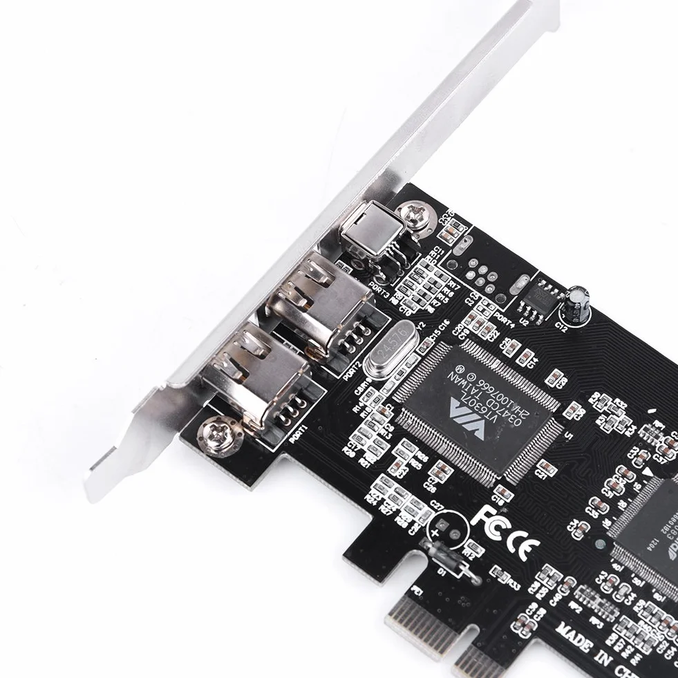 Tosuny Scheda Controller PCI-E, Scheda di Controllo PCI Express IEEE 1394 FireWire 1394a ad Alta velocità Adattatore PCIe FireWire con Cavo Firewire, Supporta Hot Swap, Collega e USA