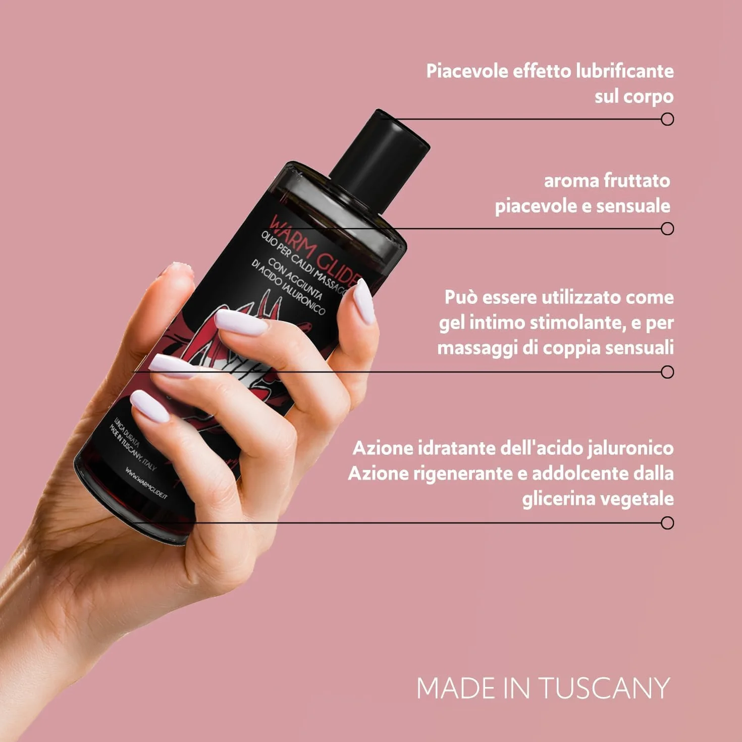 Olio Massaggio Rilassante Intimo Acido Ialuronico 150ml Aroma Fruttato
