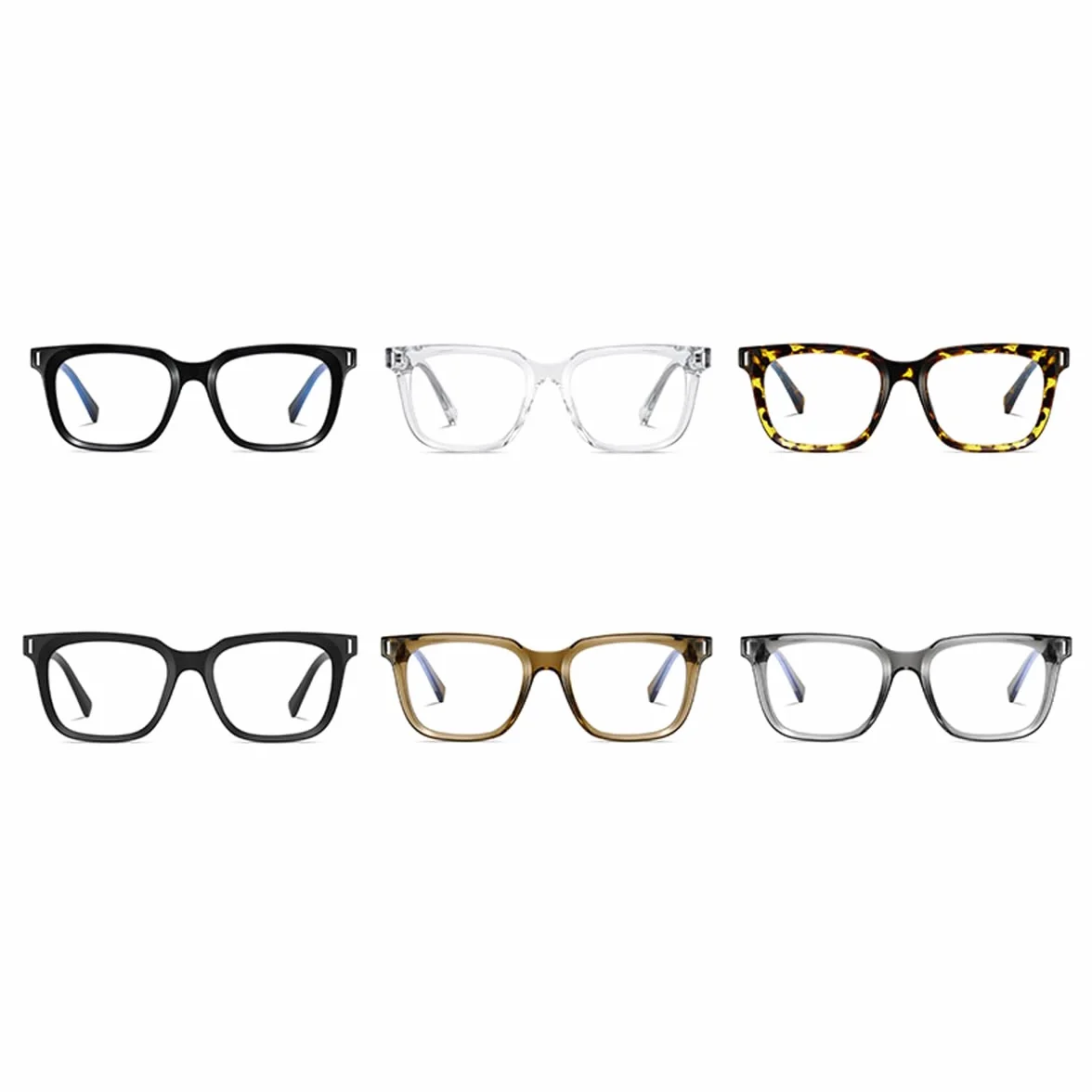Occhiali blocco luce blu TR90 Square montatura moda per uomo donna