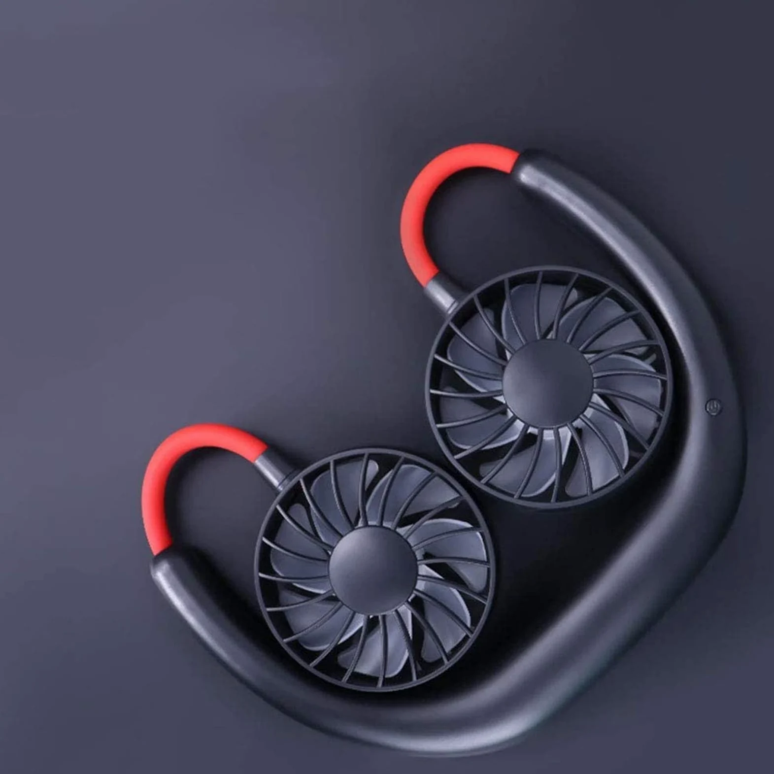 affidabile ventilatore elettrico Lazy appeso collo ventilatore, USB portatile piccolo, studente sport mini mini portatile ricaricabile portatile, ricarica USB lunga durata della batteria mute