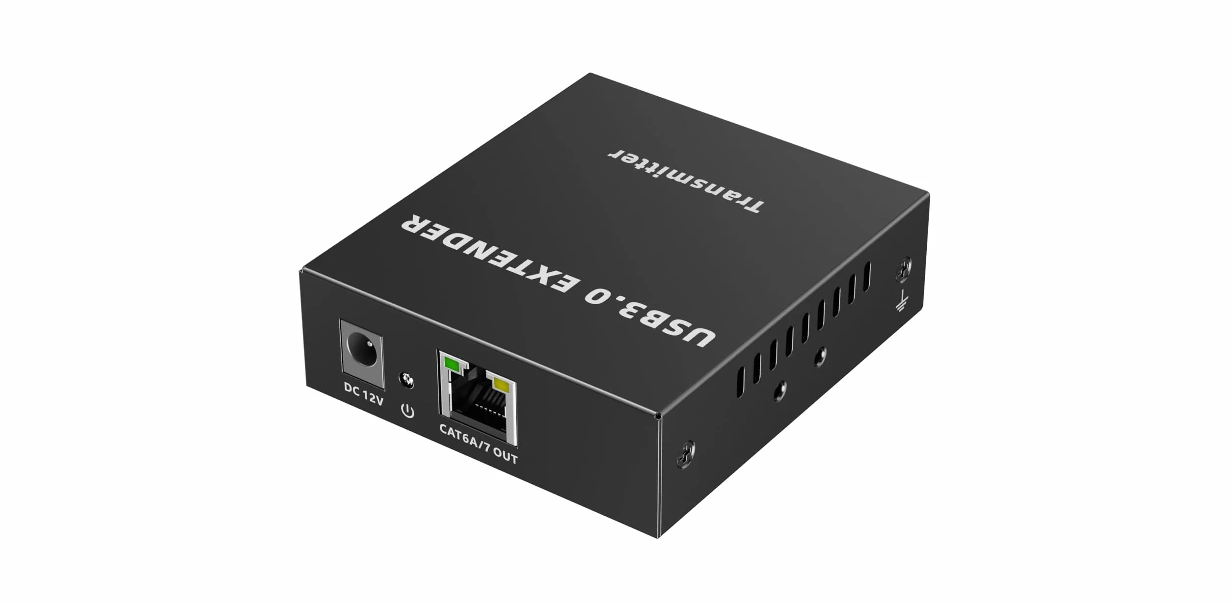 PremiumCord Extender USB 3.0 A 4 Porte Su Cat5E/Cat6/Cat6A Fino A 100 m, 5 Gbps, RJ45, Ethernet, Custodia In Metallo, Nero