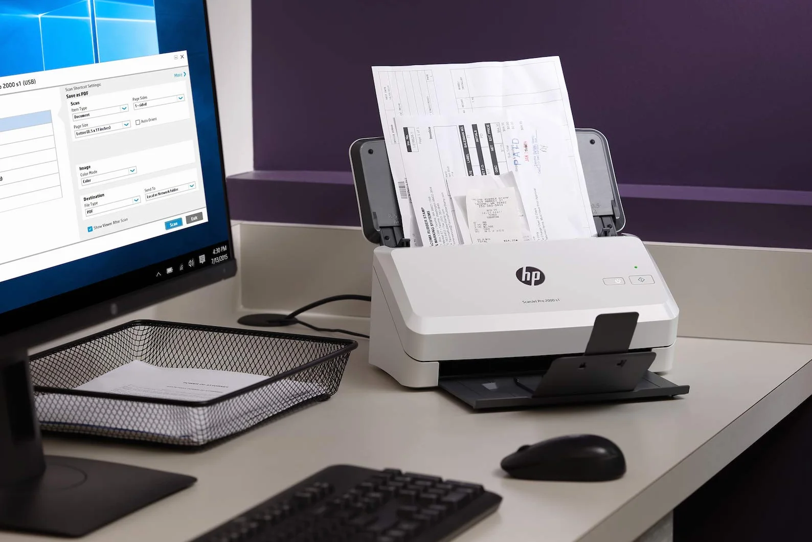 HP ScanJet Pro 2000 s2 6FW06A, skaner dokumentów, 35 ppm, 70 ipm, dwustronny, kompaktowy, biały
