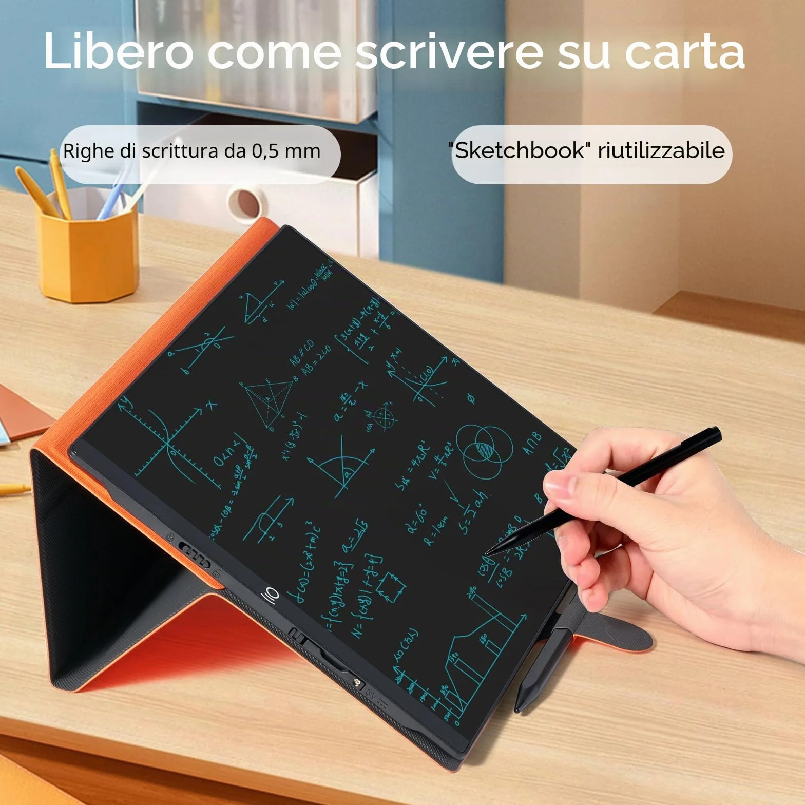 Czemo LCD Tavola da Scrittura 11,5 Pollici Arancione con Custodia Protettiva