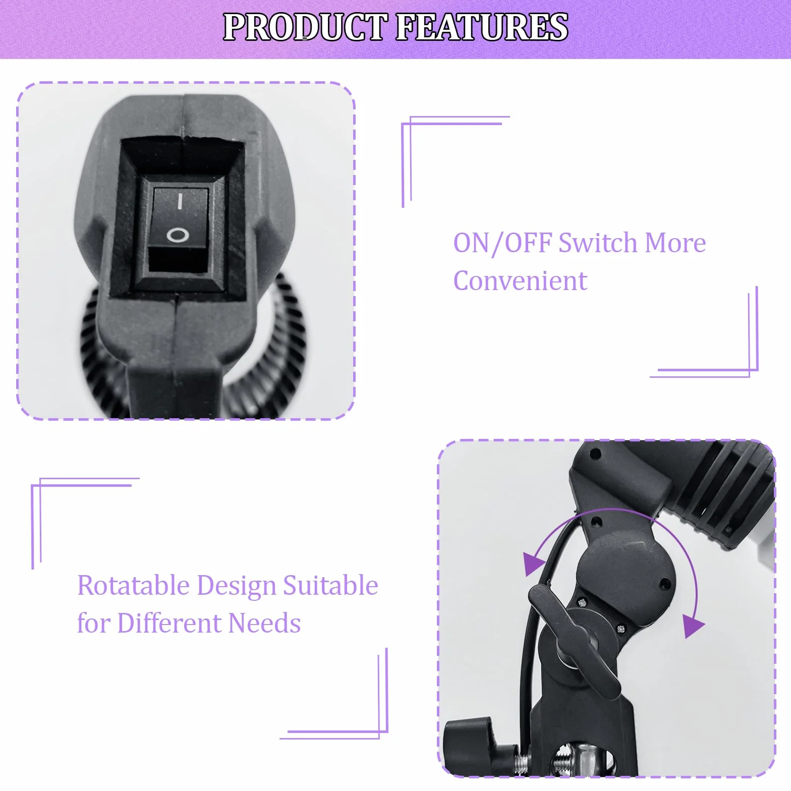 Tanning Lamp Luce Abbronzante Solare Portatile per Viso e Corpo con Supporto Regolabile e Gancio