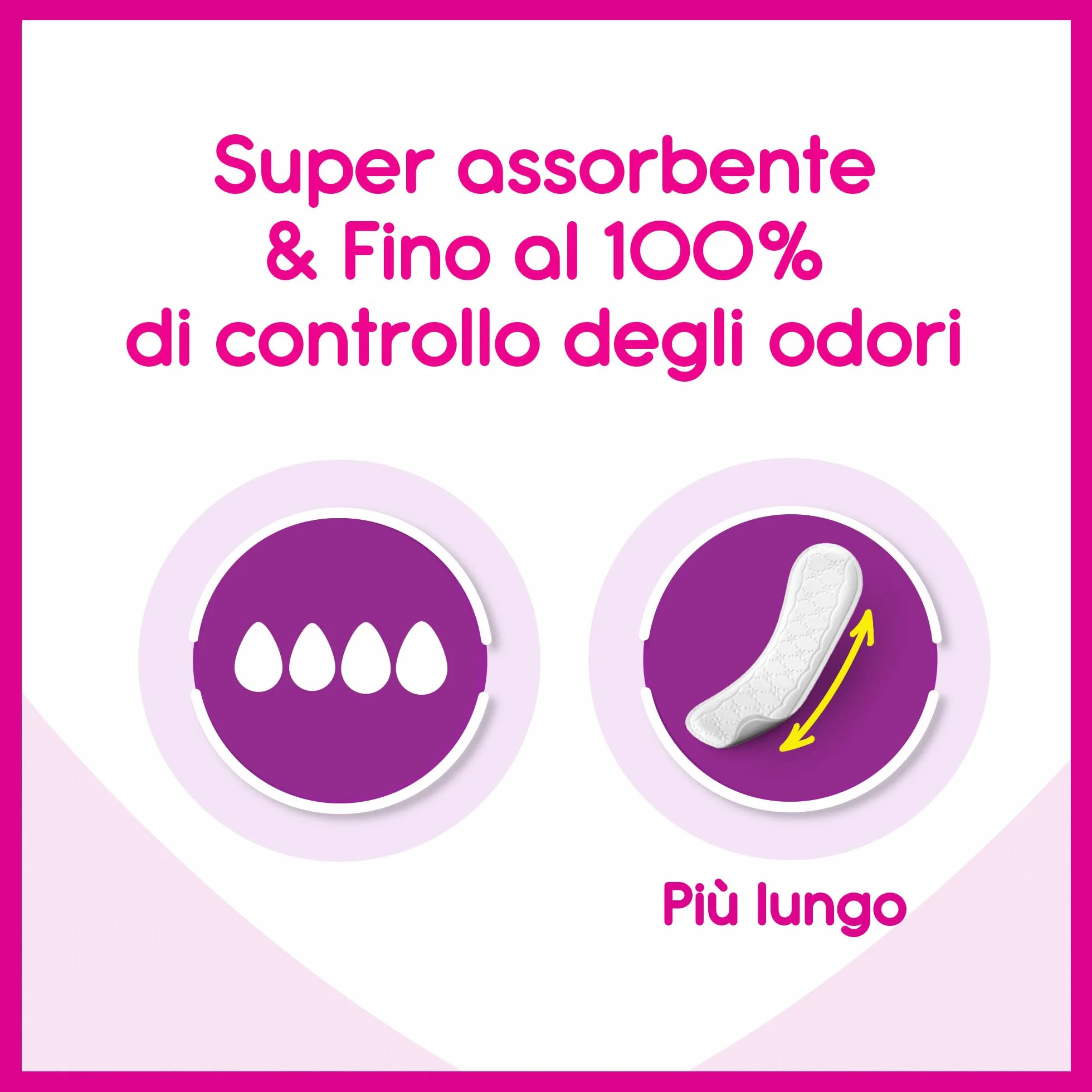 Carefree Salvaslip Plus Long Senza Profumo, salvaslip donna extra lungo per controllo odori, senza profumo super assorbenti, 24 pezzi