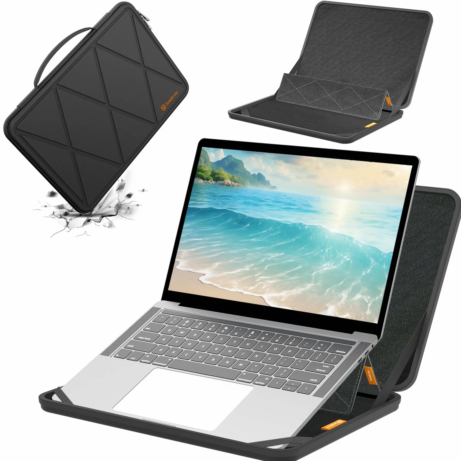 Smatree MS26T custodia rigida in EVA idrorepellente con supporto per 13 pollici Microsoft Surface Pro 2-in-1 portatile/Tablet 2024 Copilot+PC, Surface Pro 11/10/9/8 borsa per portatile