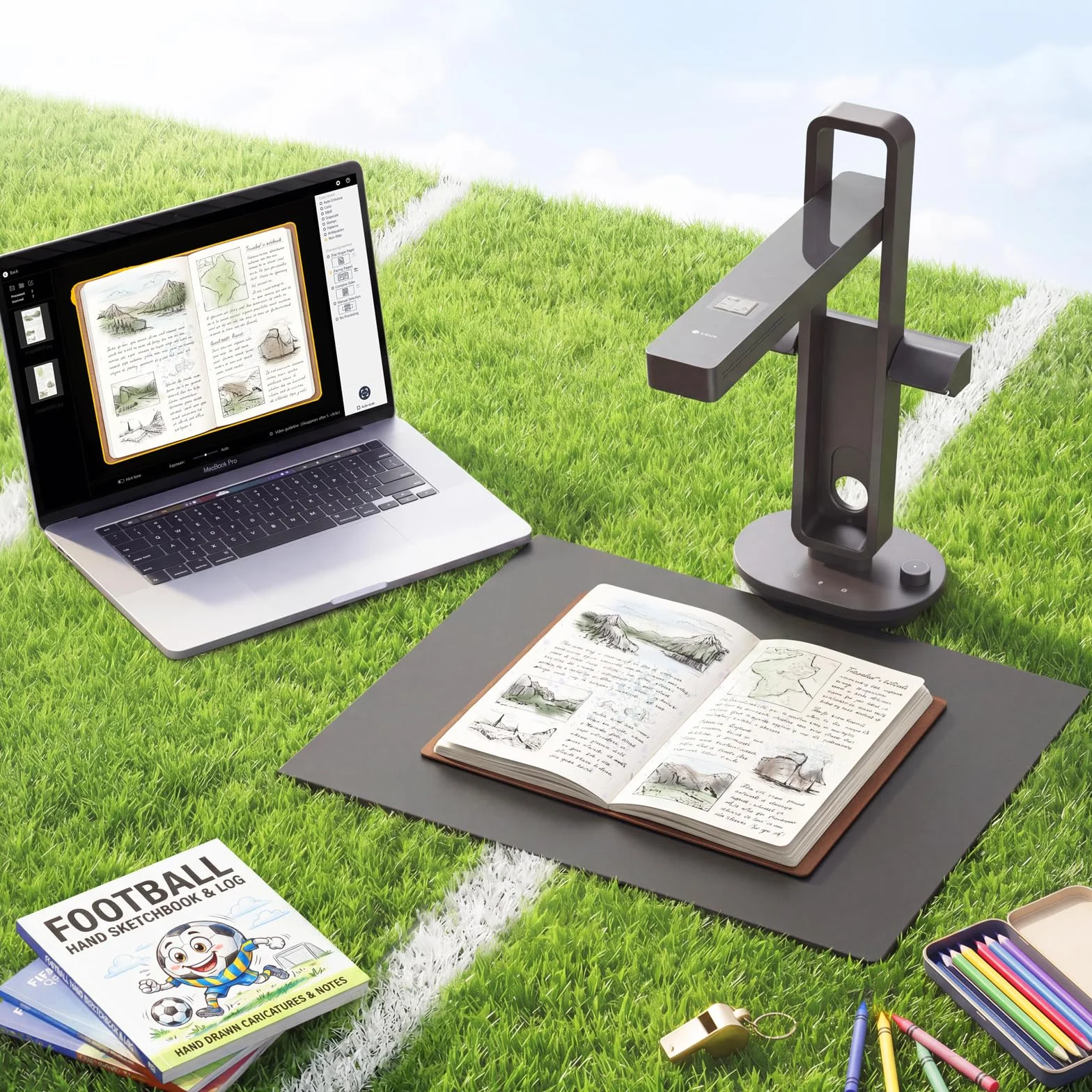 CZUR Aura Pro Scanner Portatile per Libri A3 OCR MacOS Windows