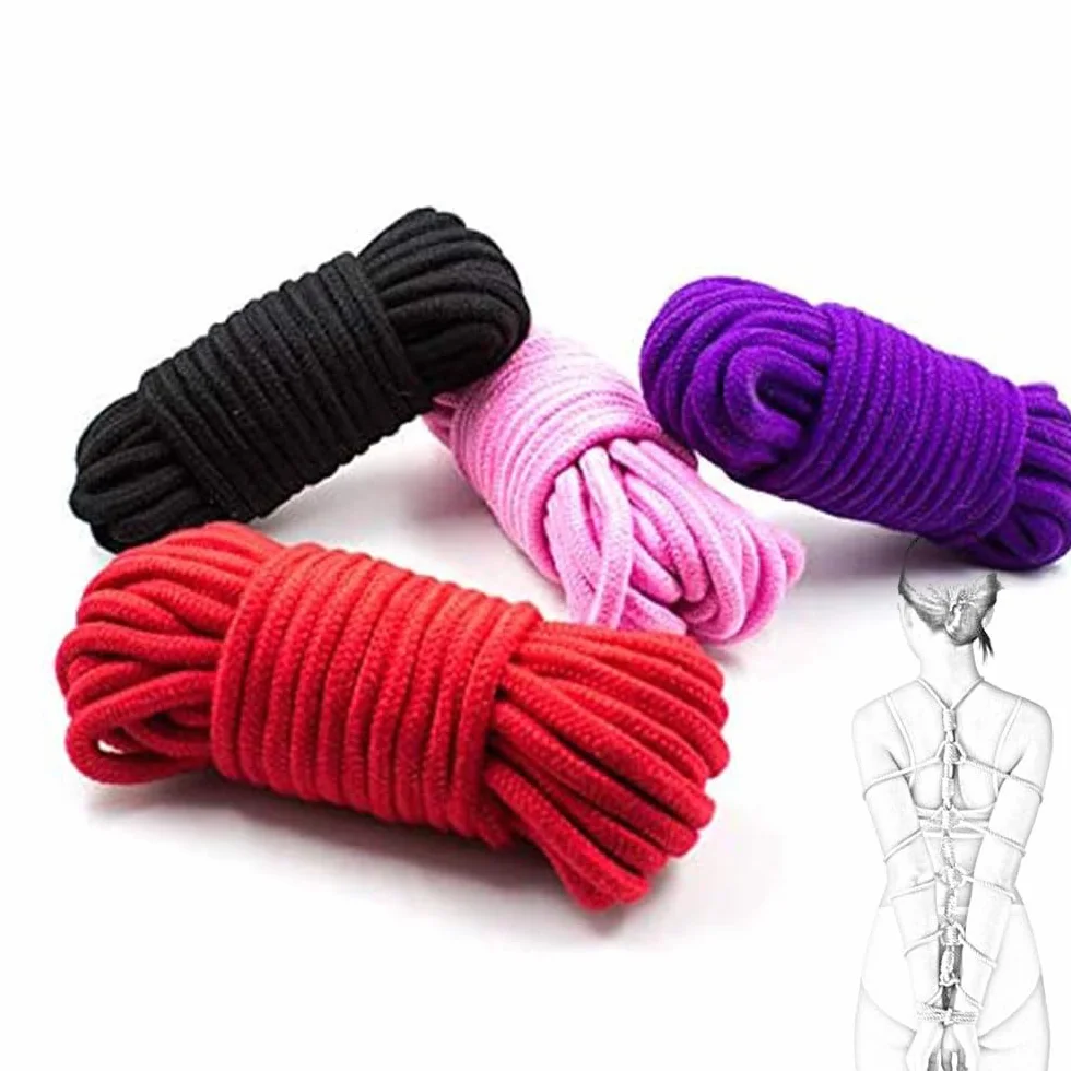Corda di Cotone Morbido 10M 4-Pack, Corda per Gioco Notturno