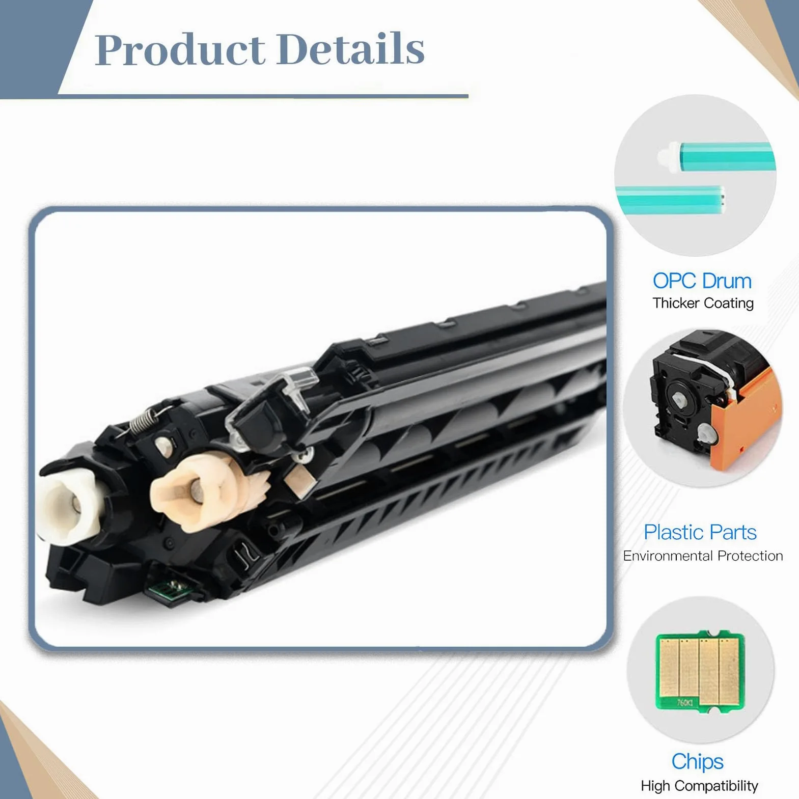Unità tamburo di ricambio compatibile per stampante Dell TWR5P 331-8434, ad alta resa, compatibile con stampanti C2660dn, C2665dnf, C3760n, C3760dn, C3765dnf, S3840cdn, S3845cdn, confezione da