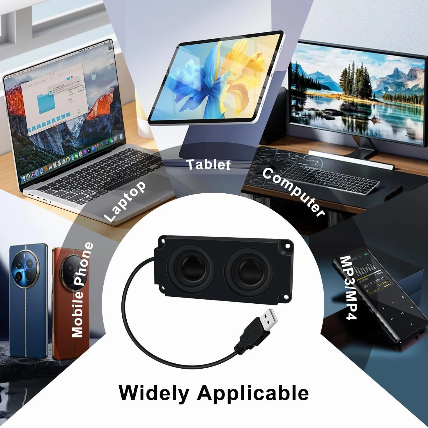 Altoparlante USB 3W Portatile Mini Cassa per PC Tablet Cellulare