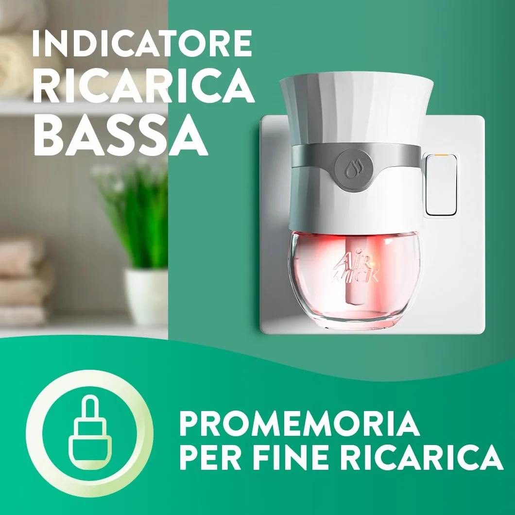 Air Wick Ricarica Diffusore Elettrico Oli Essenziali, 3 Ricariche, Fragranza Lino e Orchidea Bianca, 3x19ml