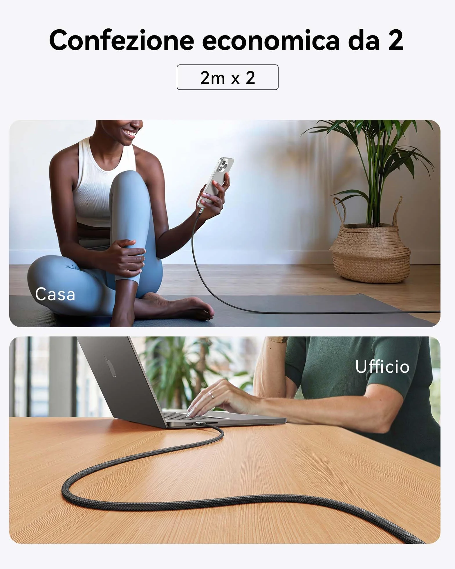 INIU 240W Cavo USB C a USB C PD3.0 Ricarica Rapida Nylon 2m per iPhone 17 Pro Max MacBook Air iPad Pro Samsung Galaxy S25 Ultra Pixel 10 Steam Deck Switch
