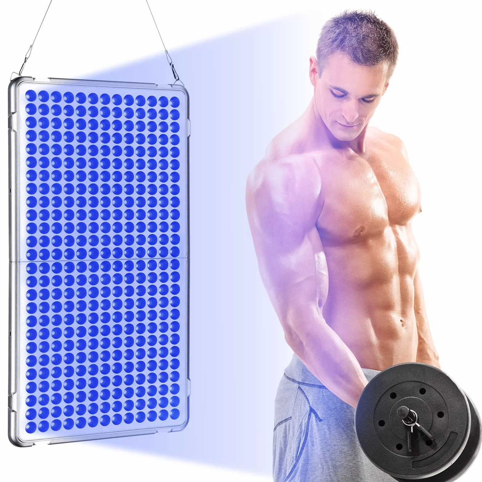 Lampada Abbronzante Viso 48W 338 LED Pieghevole con Occhiali Protettivi