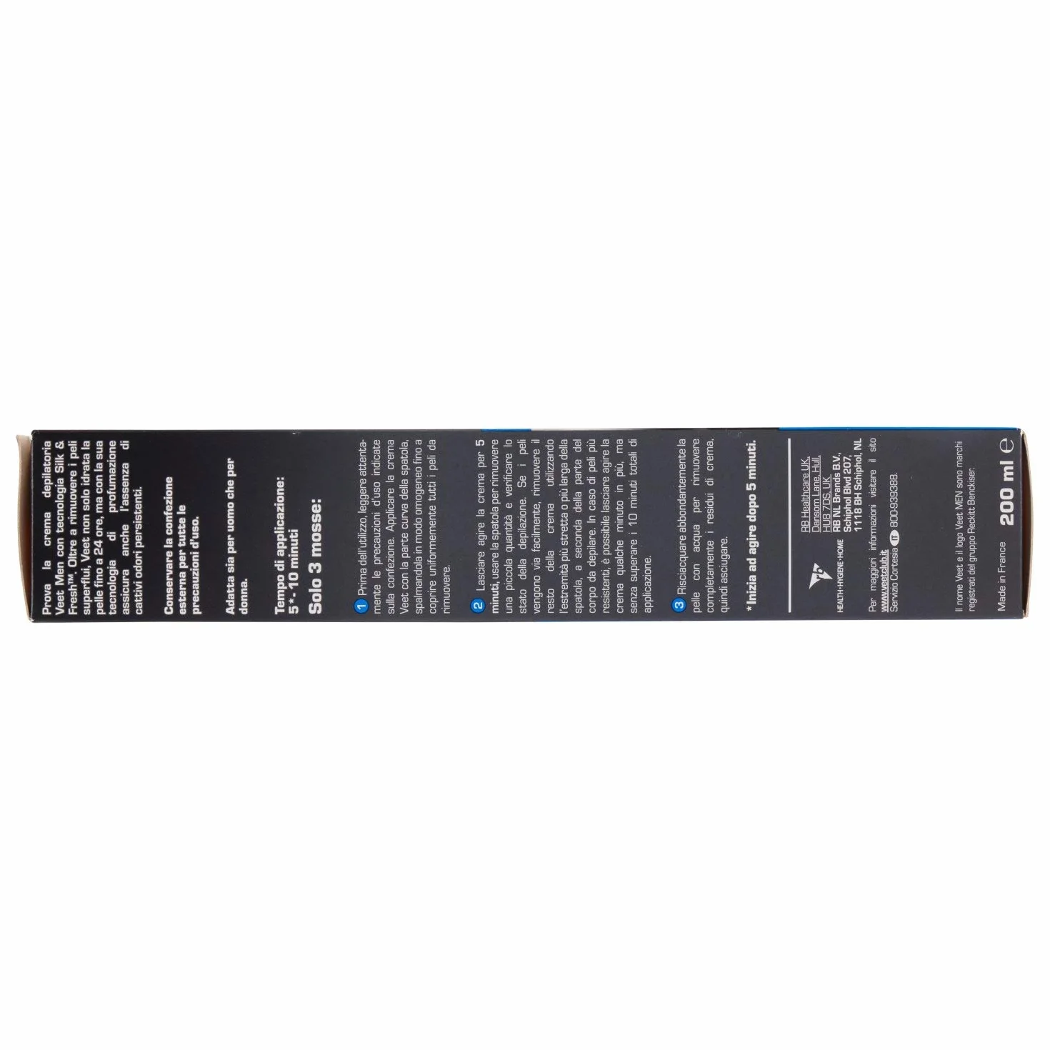 Veet Men Crema Depilatoria per Pelli Sensibili, 200 ml