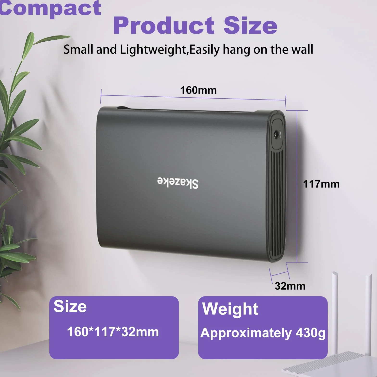 Mini UPS, Skazeke Gruppo di continuità da 27000mAh con uscita DC USB 5V/2A DC 5V/9V/12V/2A, batteria di backup dell'alimentazione per router, modem, videocamera di sicurezza