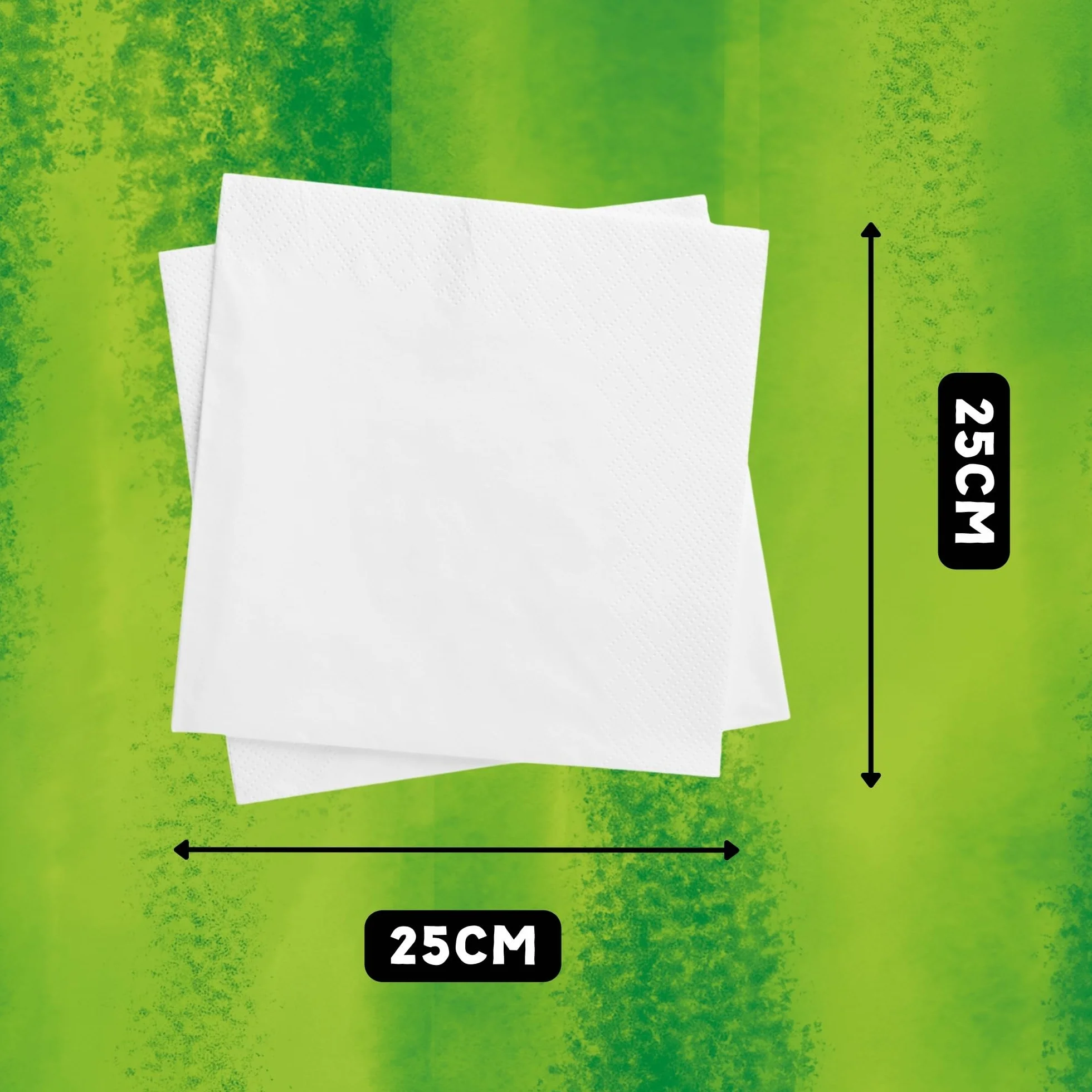 The Cheeky Panda Tovaglioli 2 Veli 100 x Carta Bianchi 25x25cm Cocktail