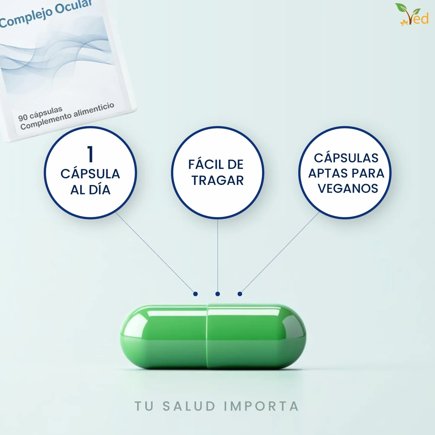 VED Eye Complex 90 capsule vegane con Luteina, Zeaxantina e antiossidanti