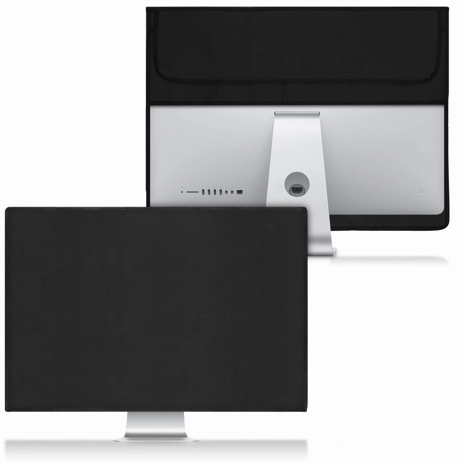 kwmobile Custodia 4in1 Compatibile con Apple iMac 27" / iMac Pro 27" - Fodero Monitor, Case Tastiera, Cover Magic Mouse e Porta-Cavi - nero