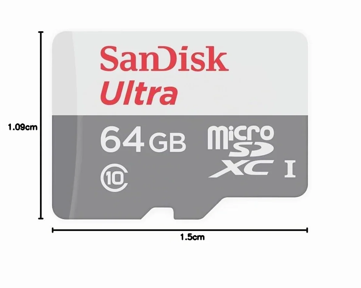 SanDisk Ultra microSDXC 64GB, up to 100MB/s, Class 10, UHS-I, Full HD video White/Grey