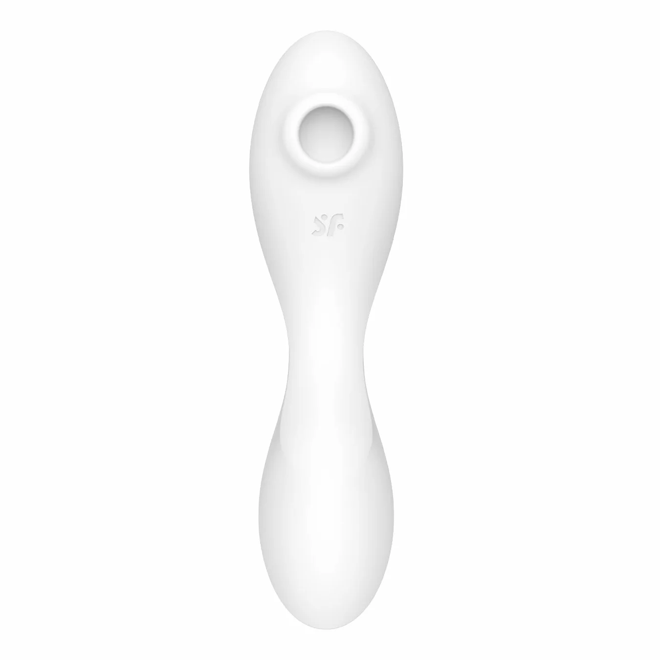 Satisfyer Curvy Trinity 5 Connect App 16,5 cm 3 motori, utilizzabile da entrambi i lati (bianco)