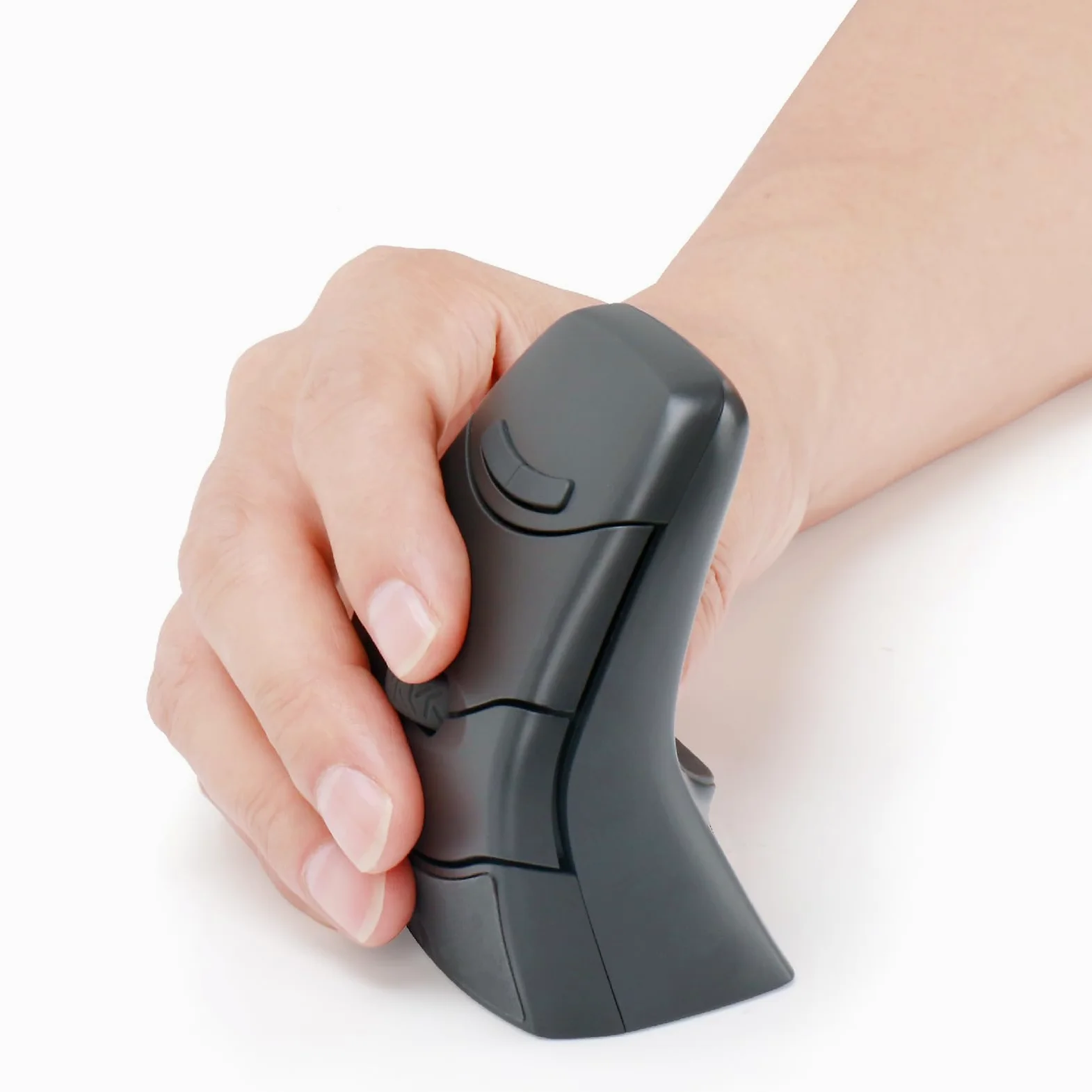 DXT - Mouse verticale ergonomico senza fili, Bluetooth e 2,4 G, 2 in 1, ricaricabile, grigio