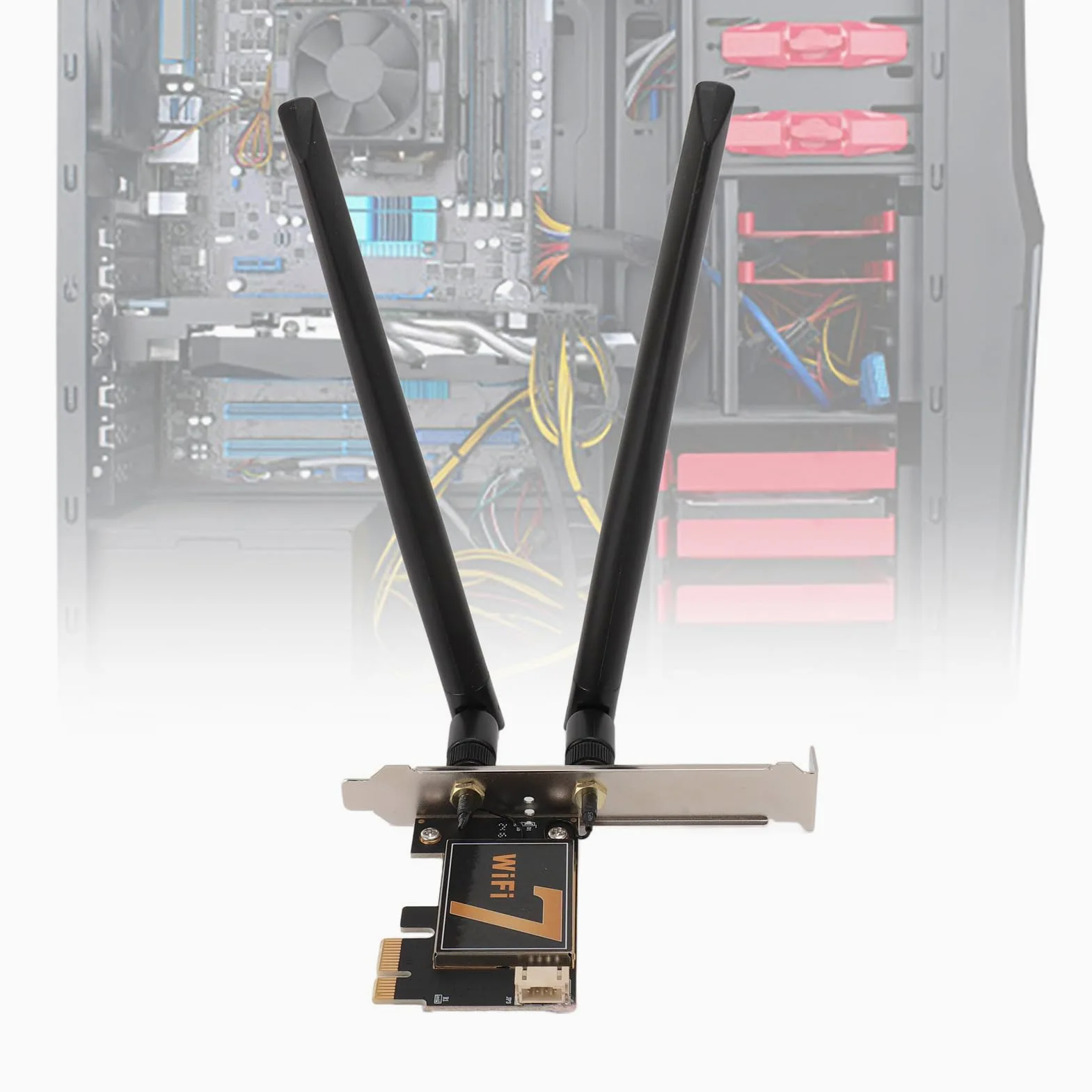 Scheda WiFi PCI Ex1 Adattatore Scheda di Rete Wireless Crittografia WPA4 BE200NGW Segnale Stabile con Antenna 8DB per PC Desktop