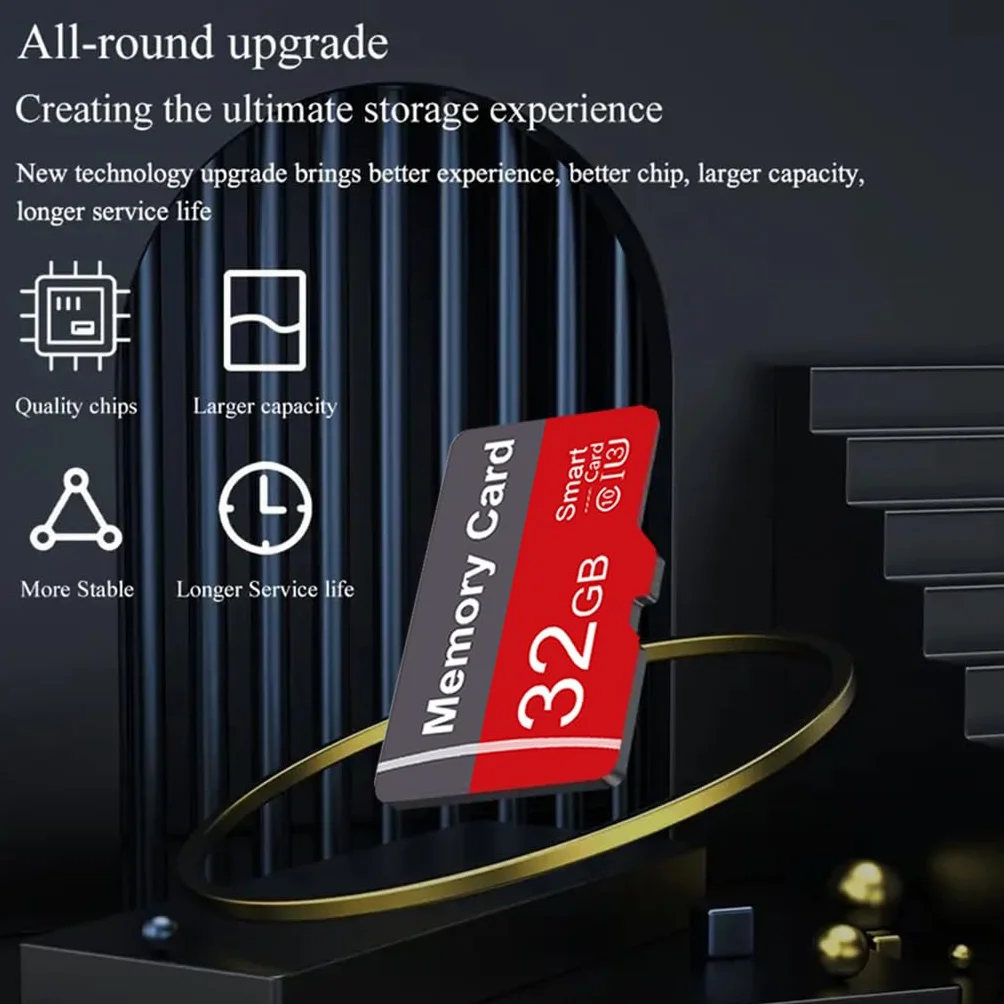 Confezione da 2 schede di memoria da 32 GB con adattatore, scheda TF ad alta velocità, UHS-I C10 A1, per tablet, telefono cellulare, fotocamera, audio per auto, console di gioco (32 GB)