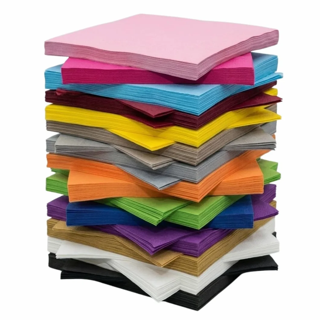 Tovaglioli di Carta Monouso 3 Confezioni da 100, 24x24 Piegati in 4, 2 Veli, Carta 100% Pura Cellulosa Certificata FSC Lilla