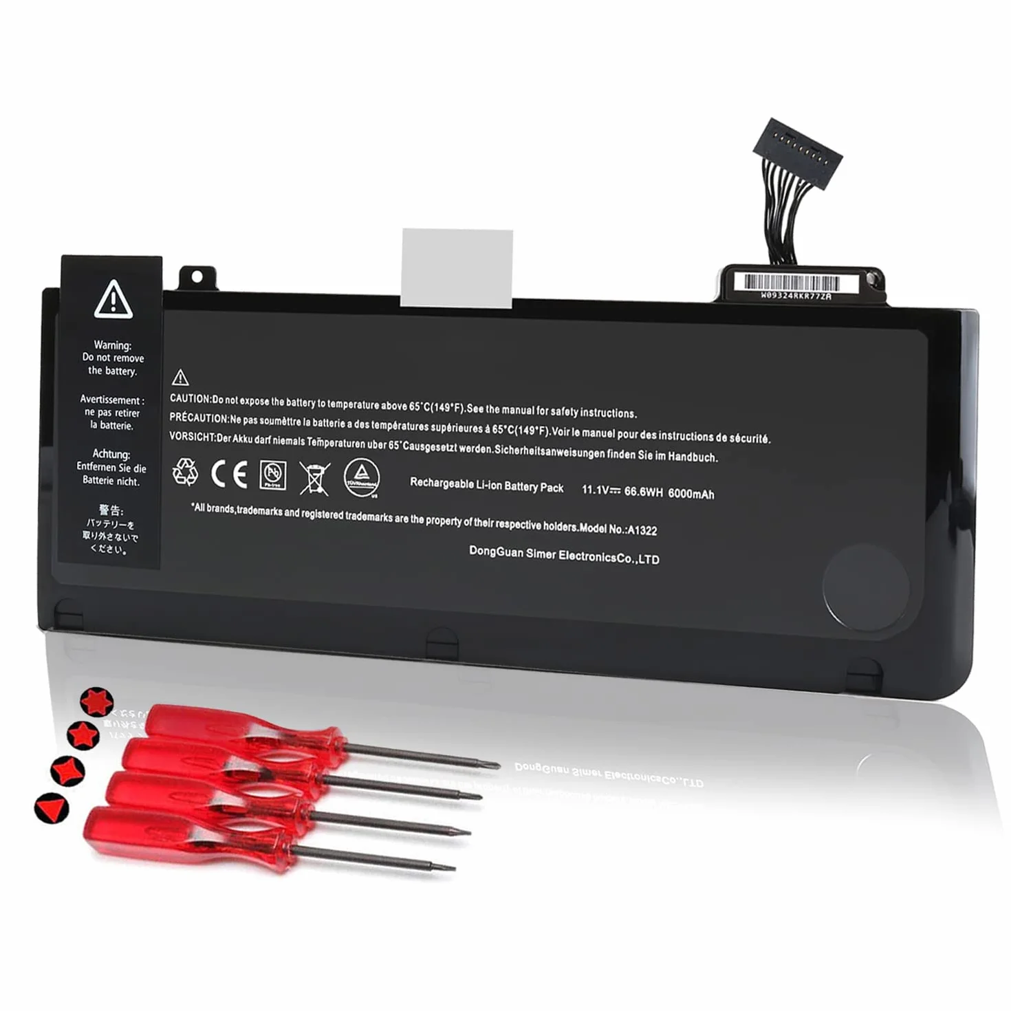 BIUBOTY Batteria Compatible con Macbook Pro 13 Mid 2012 2010 2009 Early & Late 2011 Battery A1278 A1322 per Apple Mac Book Pro MB990LL/A MB990CH/A MB990J/A 661-5229 661-5557