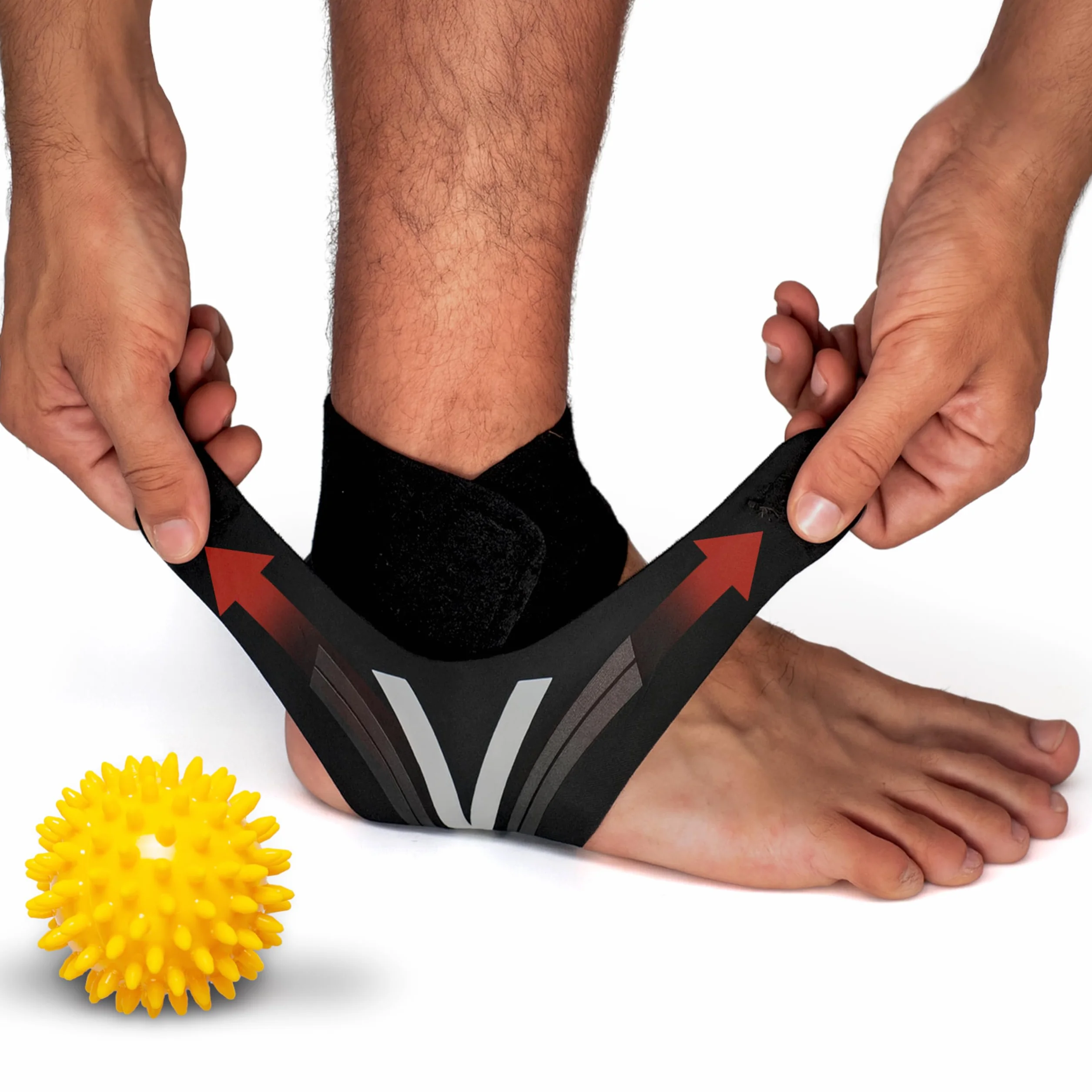 TORAMA Cavigliera Sportiva Ortopedica per Caviglia con Pallina Massaggiante – Tutore per Distorsione, Supporto e Stabilità
