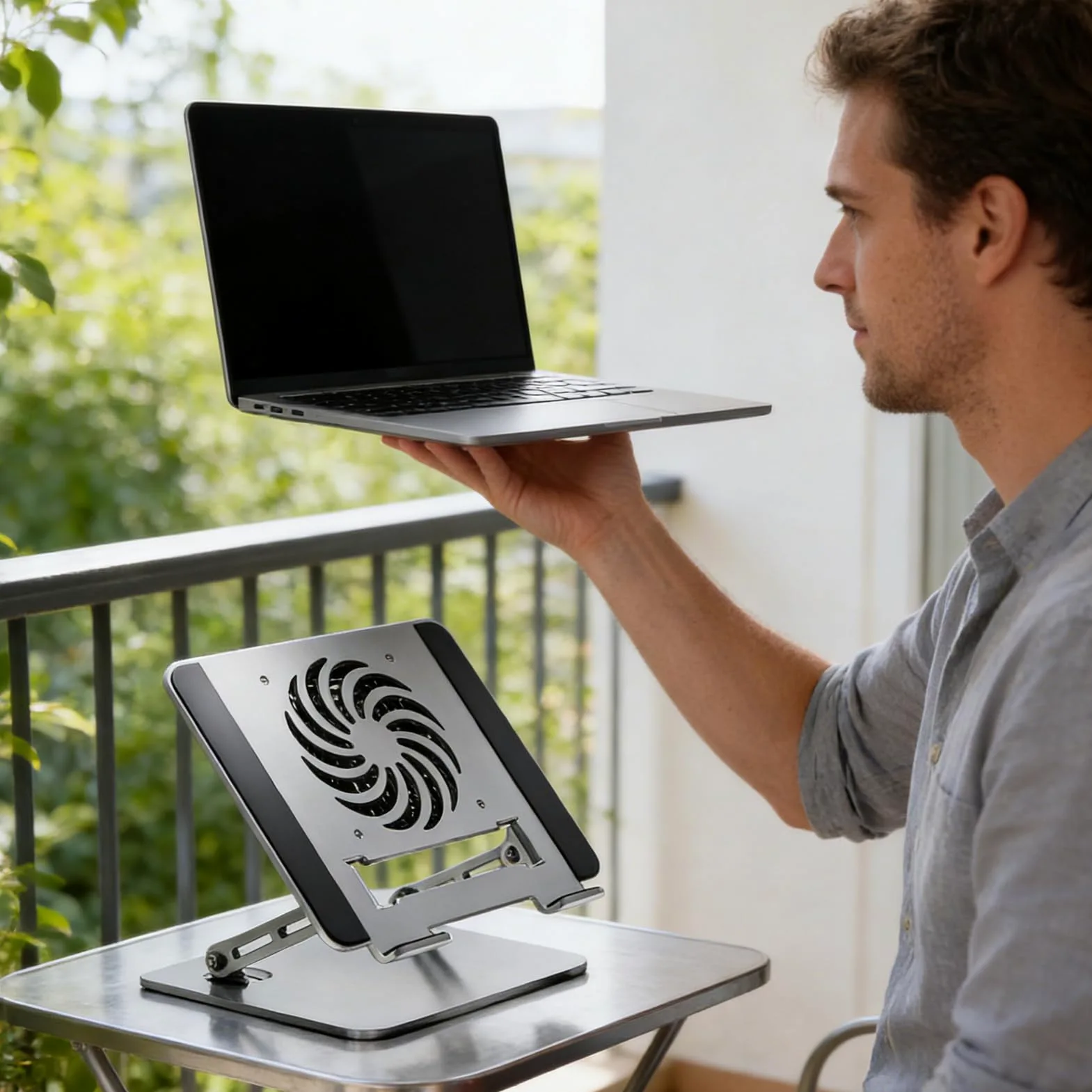 Supporto per Laptop Supporto Ad Altezza Regolabile E Pieghevole | Portatablet E Supporto Raffreddamento Laptop Per Ufficio Divano Tavolo Scaffale Casa Viaggio Lettura Lavoro