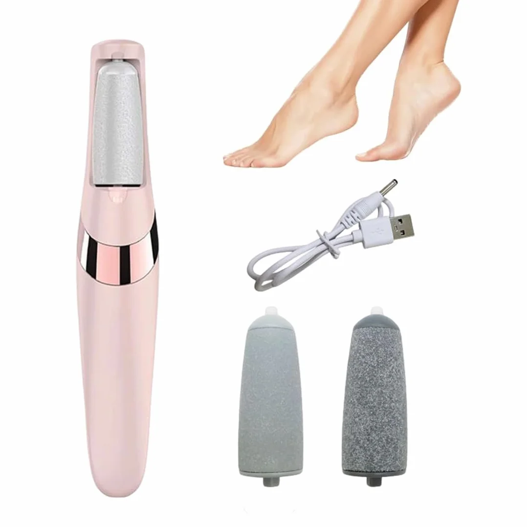 Tomdesk Pedicure Elettrico Professionale Ricaricabile per Talloni, 2 Velocità LED, Cura Piedi