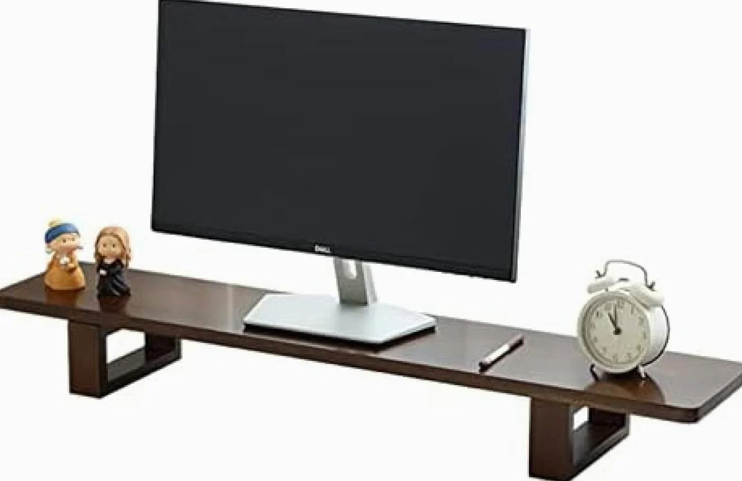 Supporto per Monitor in Legno massello, Supporto Universale in Legno per Monitor di Computer, Laptop, TV, Stampante, Organizer per Ufficio, A, 60 cm