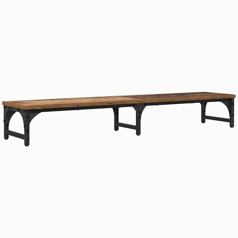 Supporto per monitor in legno anticato, 105 x 23 x 15,5 cm, in legno | Superficie opaca, altezza visiva ergonomica, supporto stabile, facile da pulire, per ufficio domestico