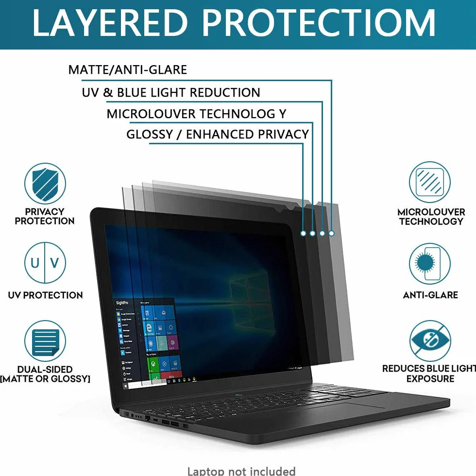 FiiMoo Privacy Filtro Schermo per 11.6 Pollici, Privacy Protezione dello Schermo per la di Laptop & Monitor, per schermi Laptop Widescreen - 11.6" 16:9