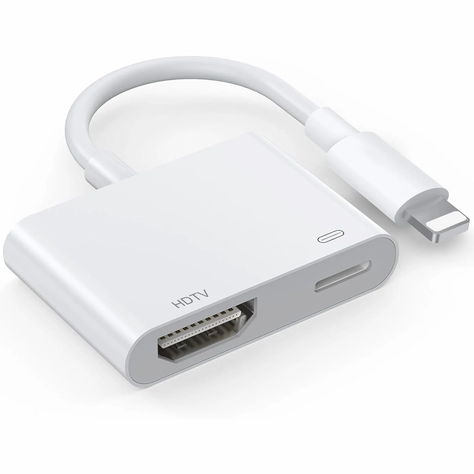 Loydia Adattatore HDMI per iPhone, Adattatore AV Digitale HDMI Lightning a hdmi adattatore 4k 1080P HD di Sincronizzazione Video e Audio per iPhone, Compatibile con TV/Proiettore/Monitor,Plug and Play