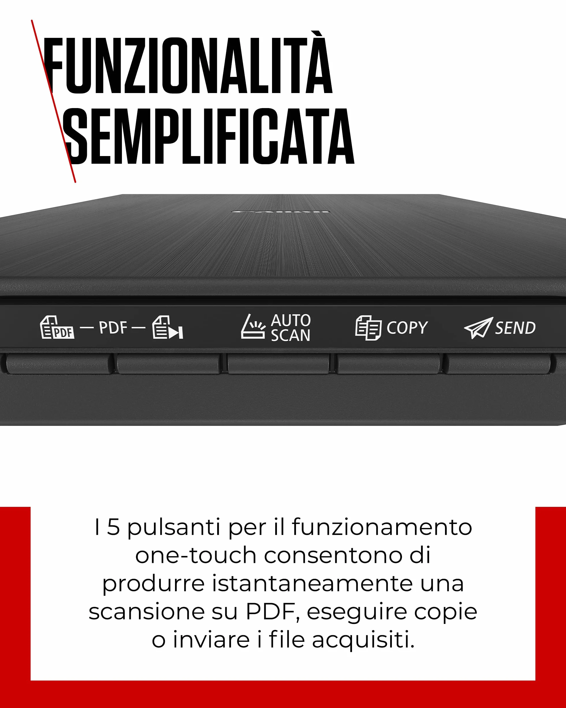 Canon LiDE 400 Scanner Documenti e Fotografico Piano Nero USB Type-C Salvaspazio
