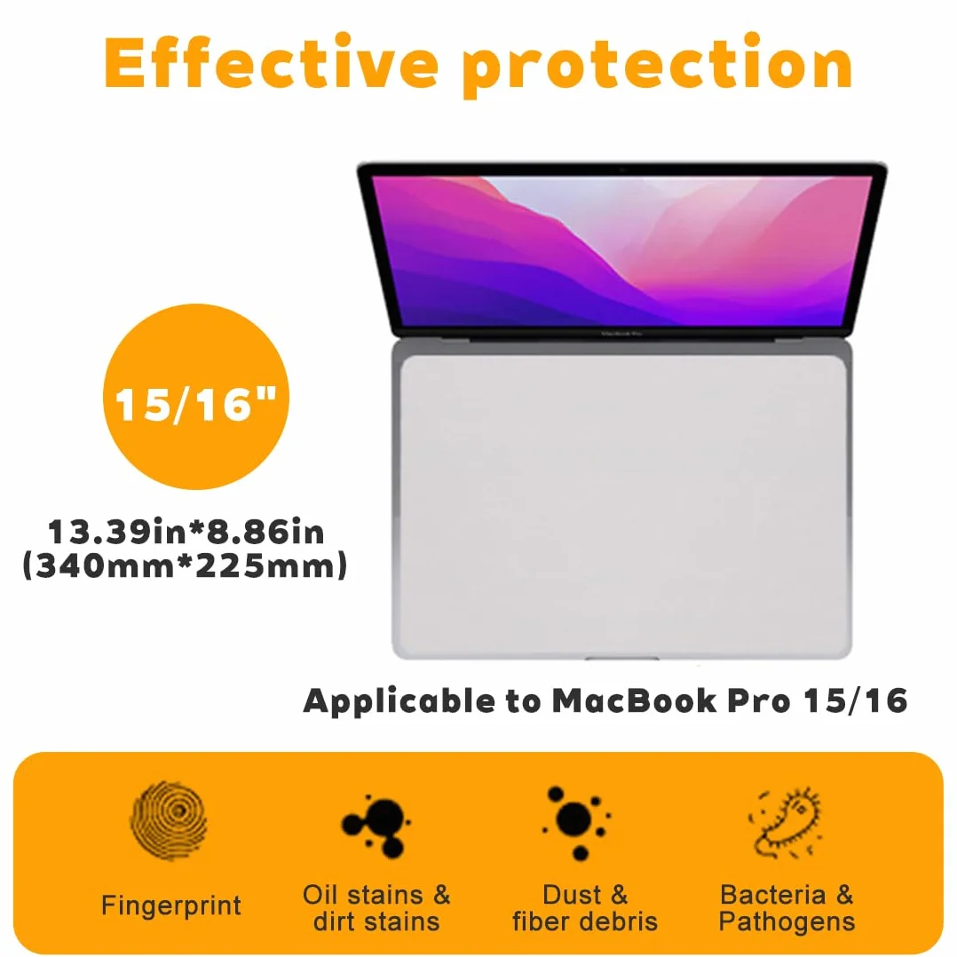 Copri tastiera, Panno in Microfibra per Pulizia Schermo e Tastiera, Compatibile con Mac Book Pro (15 Pollici e 16 Pollici)