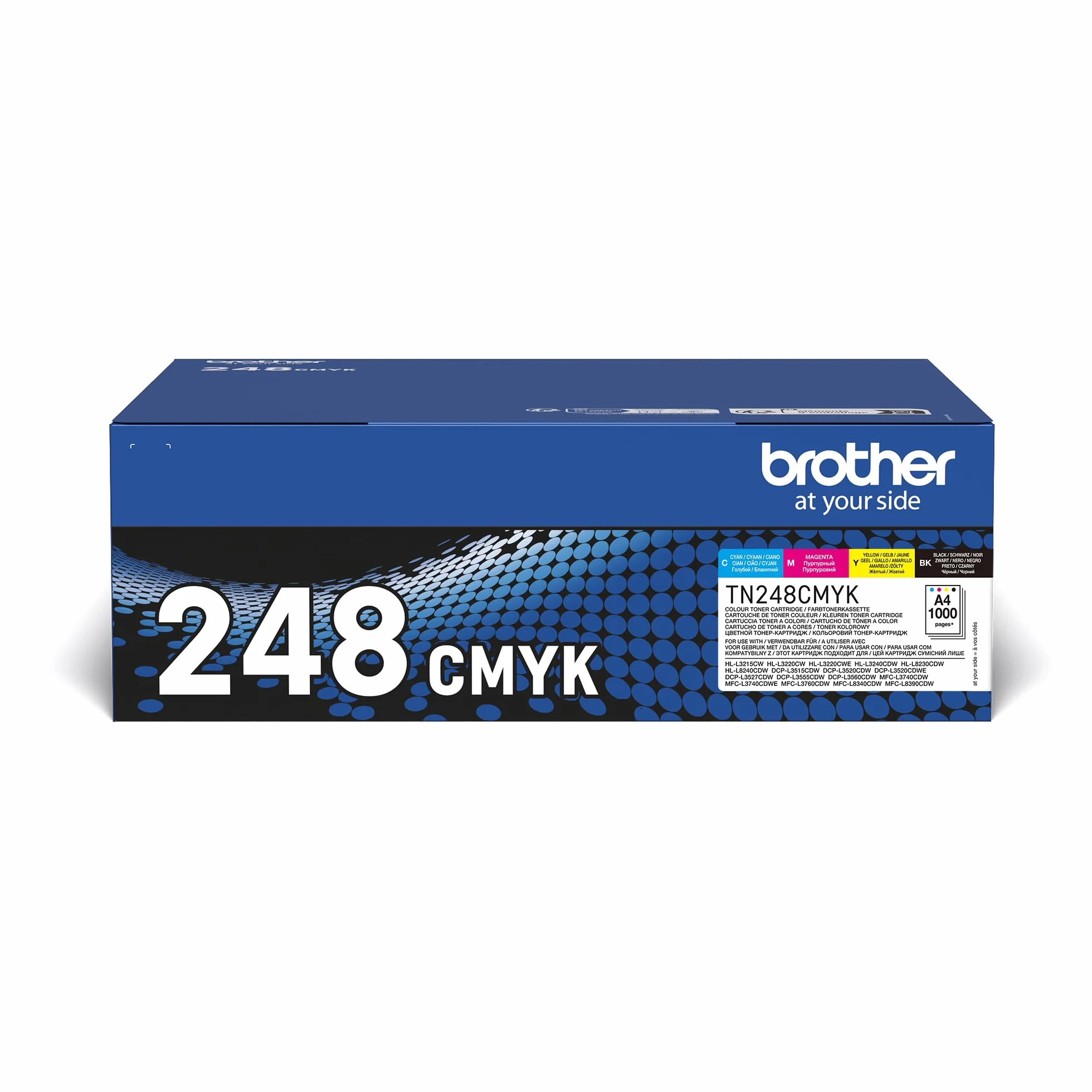 Brother TN248VAL | Toner Originale| Capacità Standard| 1000 pag| per Stampanti serie 3000 e 8000| Multipack Nero/Ciano/Magenta/Giallo