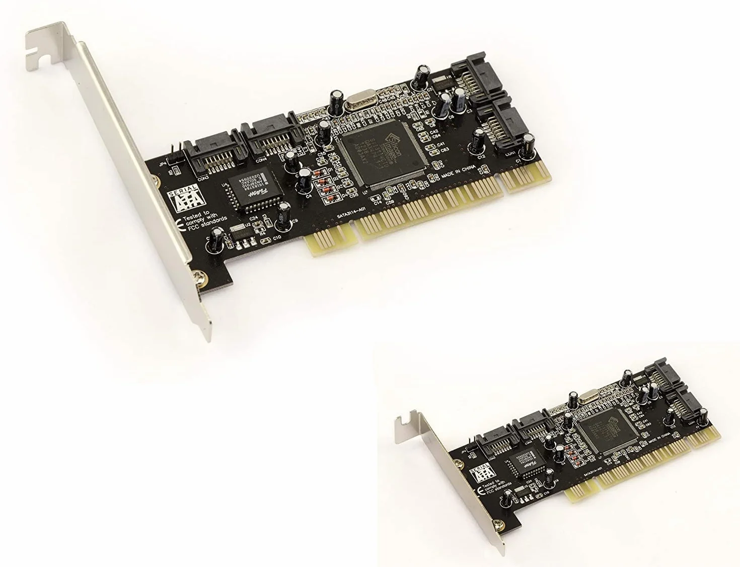 KALEA-INFORMATIQUE Scheda controller PCI 4 SATA INDIPENDENTI o Raid 0 1 0+1 con chipset Silicon Image SIL3114 con supporti High Profile e Low Profile