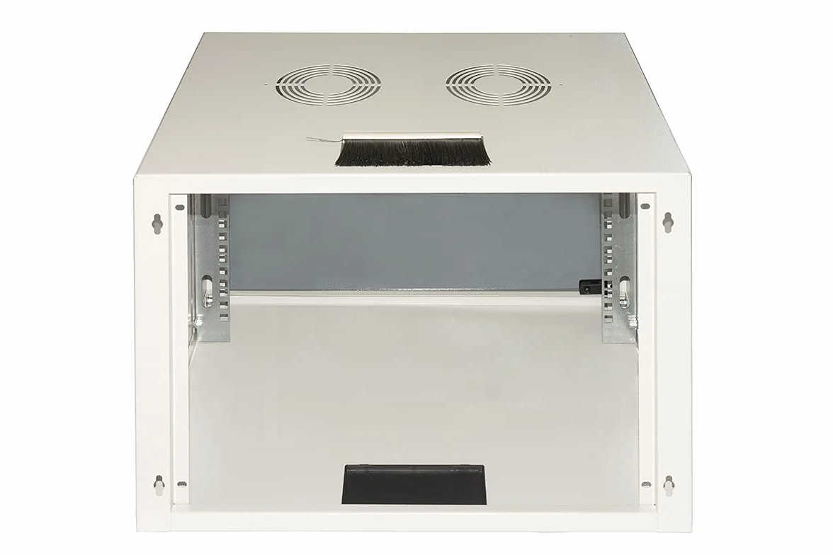 LINK armadio rack 19" LK1907U40E disassemblato 6 unità da muro dimensioni 54x30x37 cm colore grigio porta a vetro temperato con chiusura a chiave capacità di carico 40 kg 1 unità