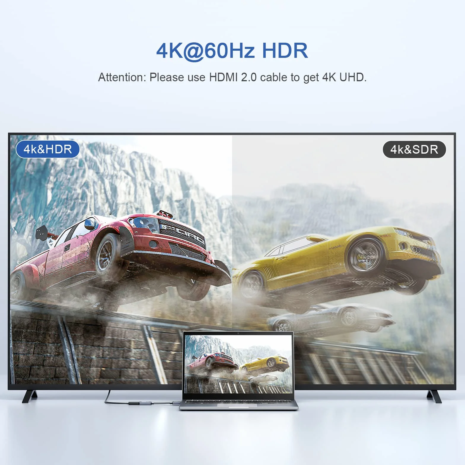 dockteck Adattatore DisplayPort 4K 60Hz a HDMI, adattatore attivo DP a HDMI per HDTV, proiettore, desktop, laptop (GTX 960, ThinkPad T420, Dell 780, Lenovo T520i, ecc.)