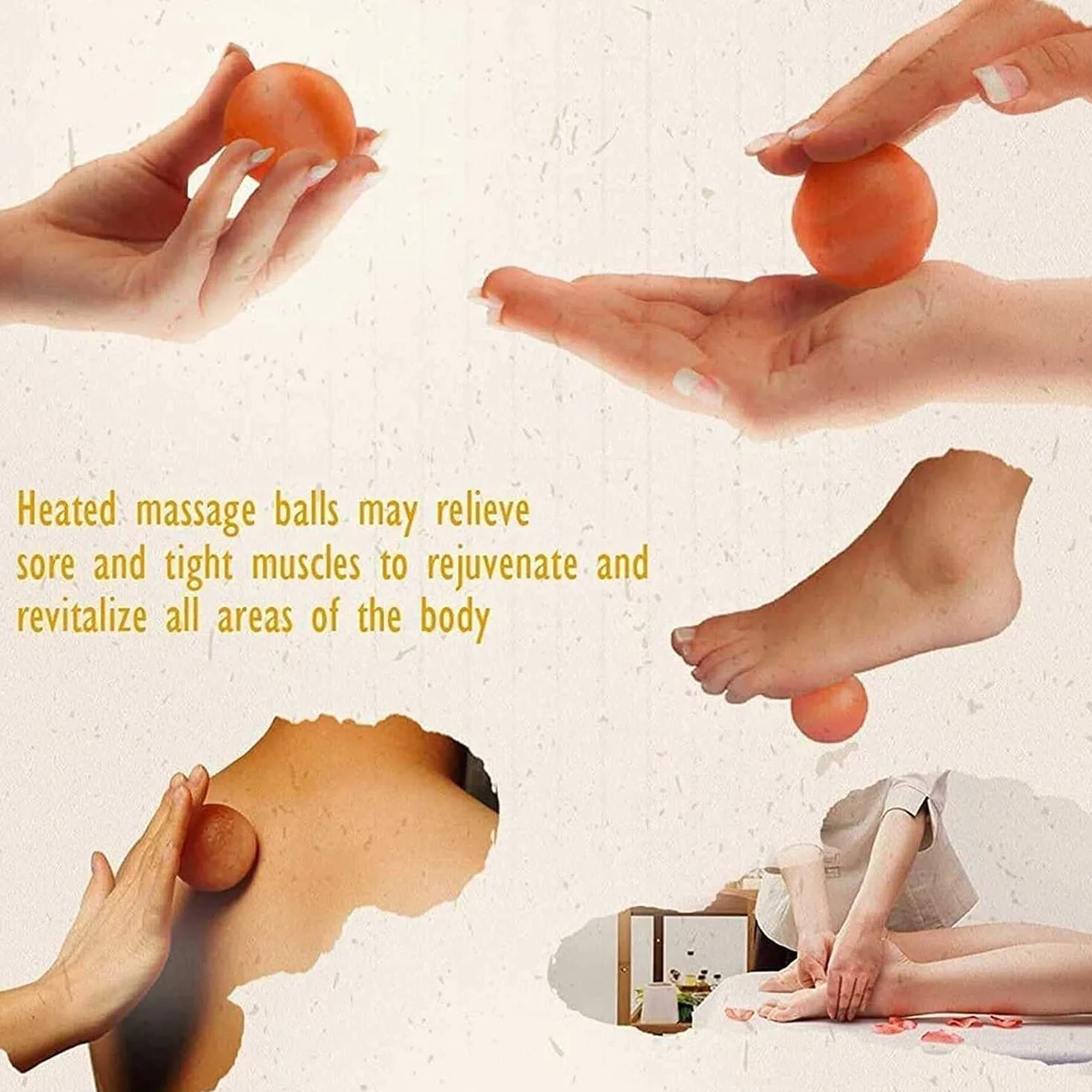 BRACIERE DI SALE ROSA con 5 Sfere per Massaggi Rilassanti