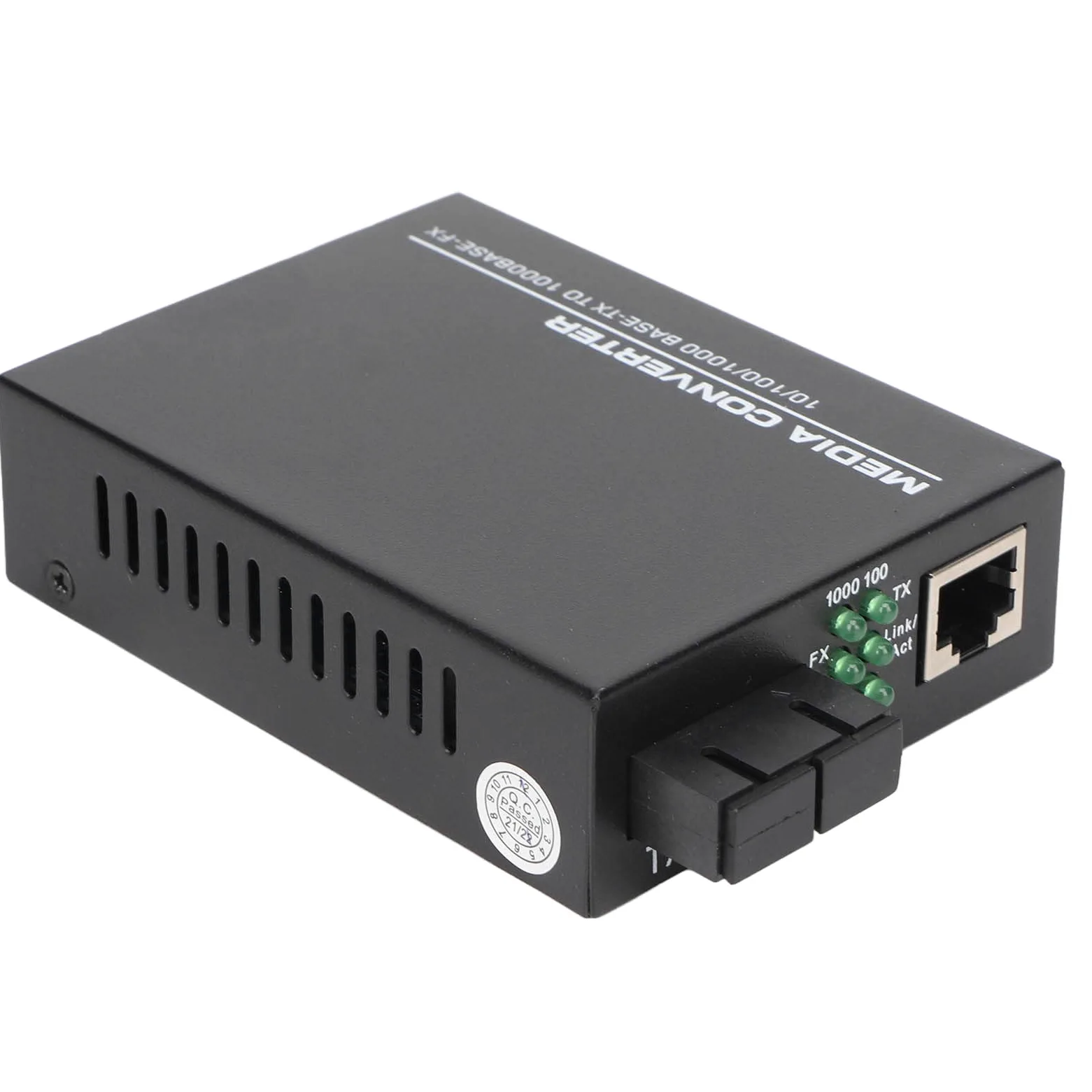 Bewinner Convertitore Multimediale in Fibra Ethernet Multimodale Gigabit, SFP a RJ45, da Fibra a Ethernet, 10 100 1000Base TX (Spina UE)