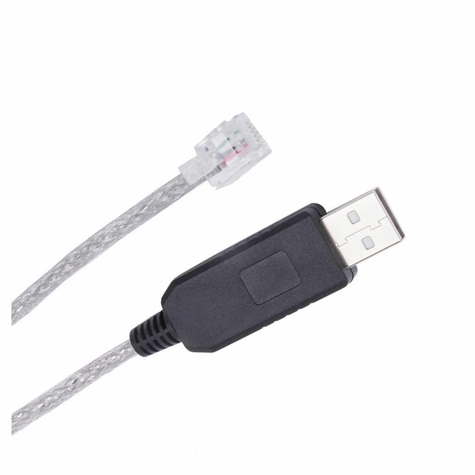 Cavo di controllo seriale RS232 da USB a RJ9 4P4C, cavo adattatore convertitore adatto per zeq25 ieq45 smarteq pro ieq30 (1,8 m, argento)